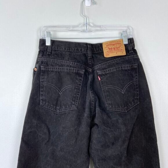 Levi's 550 Relaxed Fit Tapered Leg Jeans Black Cotton 90s '99 Y2k Vintage Sz 12 - Picture 7 of 12